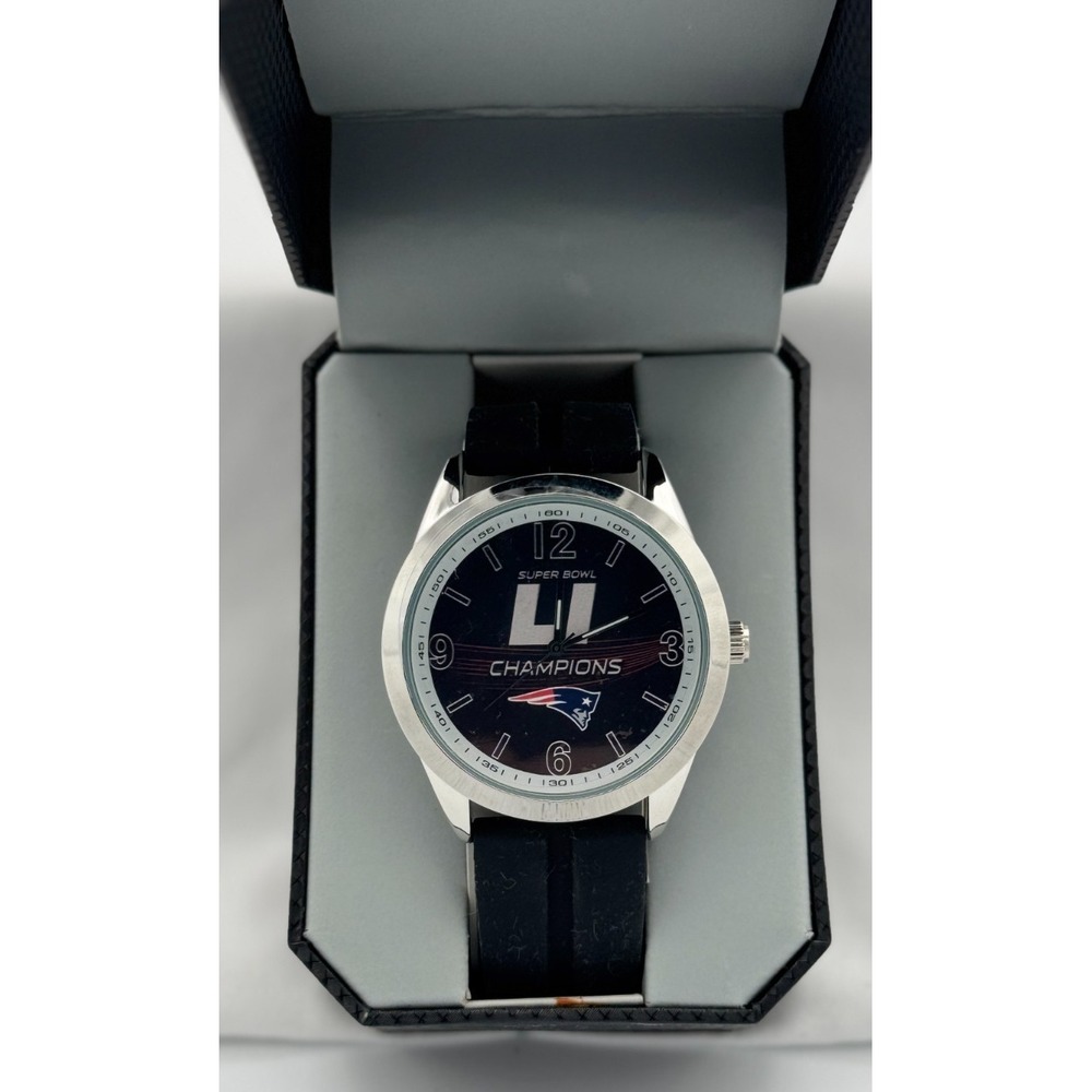 New England Patriots Super Bowl LI Champions Game Time Watch NEW - Silicone Band